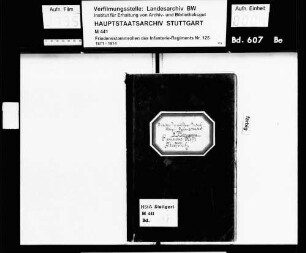 Revisionsheft zu den Strafbüchern der Kapitulanten und Mannschaften der 8. Kompanie 1895-1914