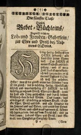 331-358, Die fuenffte Claß