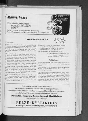 Weihnachtspaket-Aktion 1976