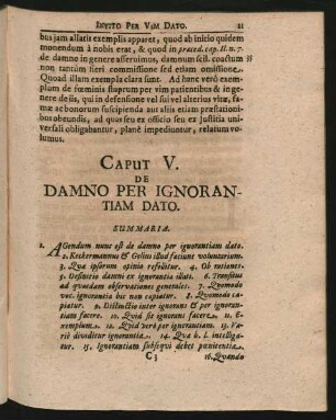 Caput V. De Damno Per Ignorantiam Dato.