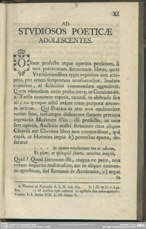 Ad Studiosos Poeticae Adolescentes