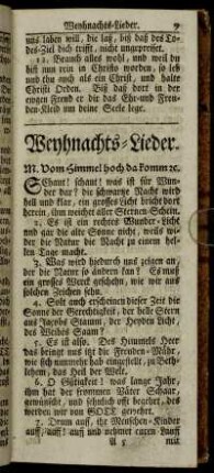 Weyhnachts-Lieder.