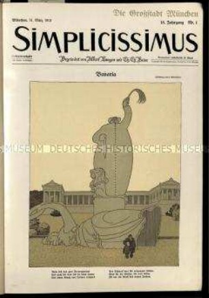 Satirische Wochenzeitschrift Simplicissimus. 18. Jahrgang 1913