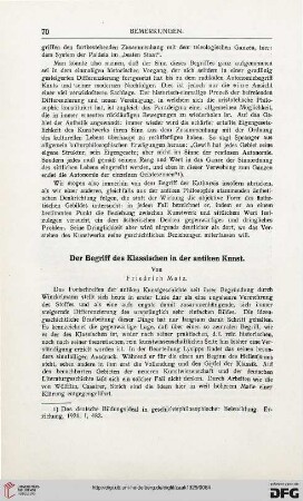 Der Begriff des Klassischen in der antiken Kunst