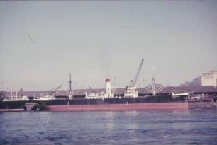 Reisefotos Brasilien. Frachtschiff "Sao Paulo" im Hafen von Santos