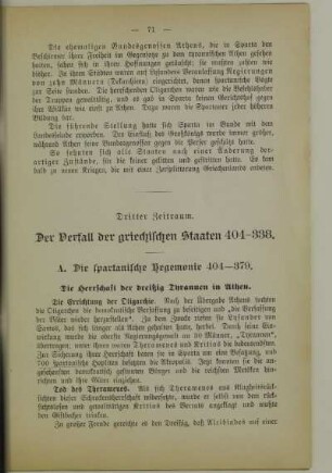 Dritter Zeitraum. Der Verfall der griechischen Staaten 404-338
