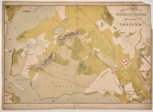 Situationsplan vom Königlichen Wildpark von Sanssouci bei Potsdam