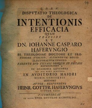 Disp. theol. de intentionis efficacia