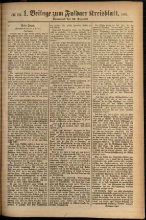 Zweite Ausgabe vom Samstag, den 21. Dezember 1901.