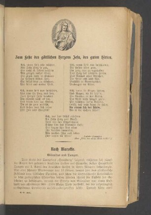 Zum Feste des göttlichen Herzens Jesu, des guten Hirten