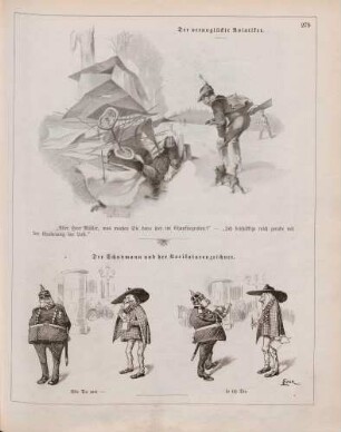 "Der verunglückte Aviatiker" "Der Schutzmann und der Karikaturenzeichner"