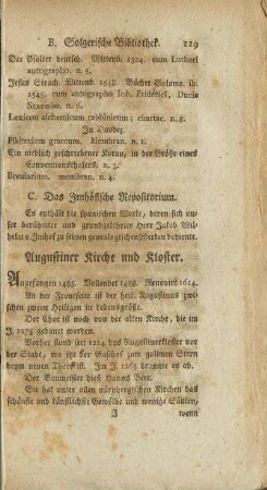 C. Das Imhöfische Repositorium