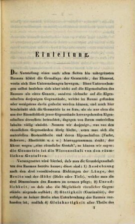 Grundzüge einer wissenschaftlichen Darstellung der Geometrie des Masses : ein Lehrbuch, Thl. 1