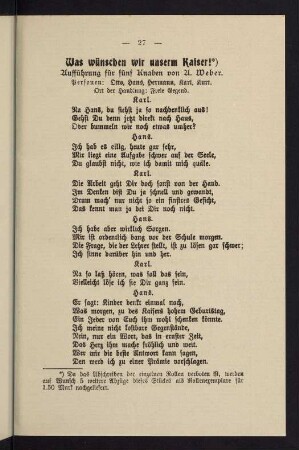 27-31, Was wünschen wir unserm Kaiser!