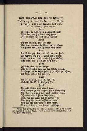 27-31, Was wünschen wir unserm Kaiser!