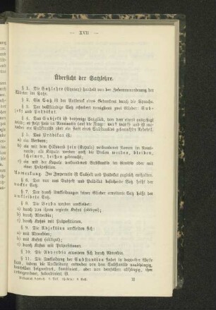 Übersicht der Satzlehre.