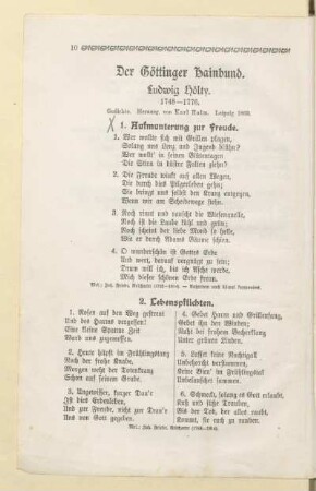 Der Göttinger Hainbund