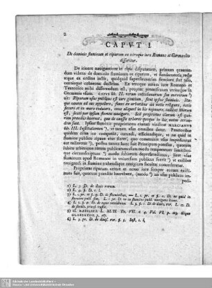 I. De dominio fluminum et riparum ex vtroque iure Romano et Germanico disseritur