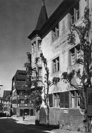 Meersburg. Gebäude am Marktplatz