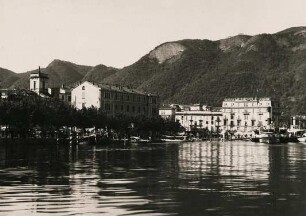Como. Italalien. Ansicht des Hafens am Comer See