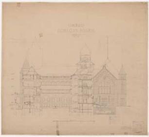 Schloss Posen, Posen Umbau: Schnitt 1:100