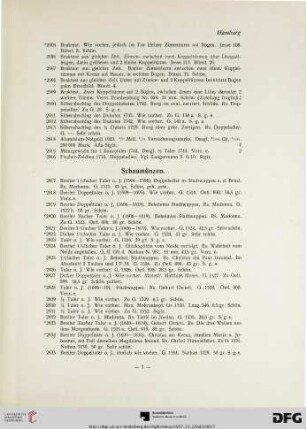 Schaumünzen (Nr. 2917-2950)