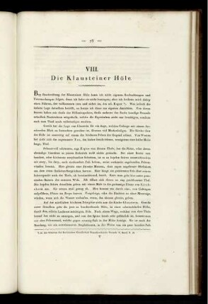 VIII. Die Klausteiner Höle