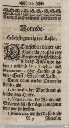 Vorrede. Höchst-geneigter Leser.
