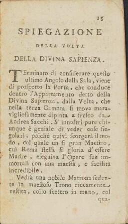 Spiegazione Della Volta Della Divina Sapienza