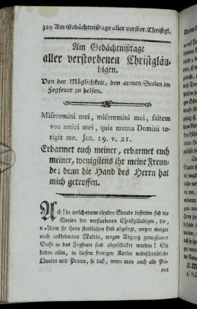 [16.] Am Gedächtnißtage aller verstorbenen Christgläubigen.