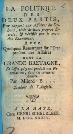 La politique des deux partis
