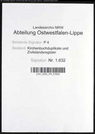 Kirchenbuchduplikat der katholischen Gemeinde Bökenförde (GHT 1864). (Gemeinde: Bökenförde, katholische Gemeinde)