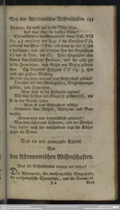 Das ein und zwanzigste Capitel. Von den Astronomischen Wissenschaften