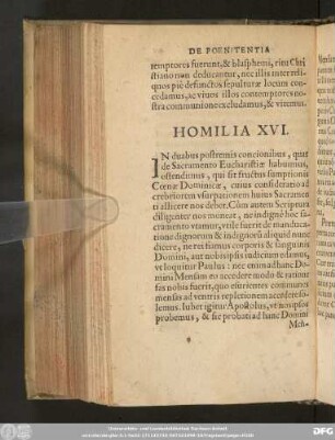 Homilia XVI.