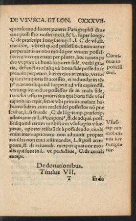 De donationibus. Titulus VII.
