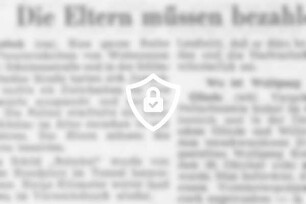 Die Eltern müssen bezahlen