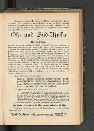 Ost- und Südafrika