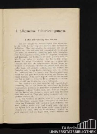 1. Die Bearbeitung des Bodens.