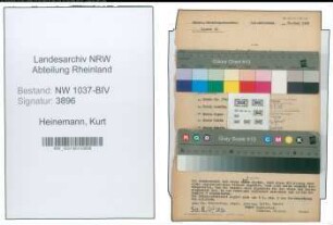 Entnazifizierung Kurt Heinemann , geb. 29.12.1908 (Angestellter)