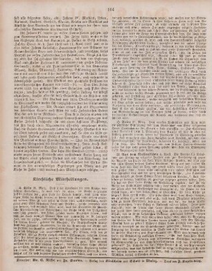 164 Kirchliche Mittheilungen