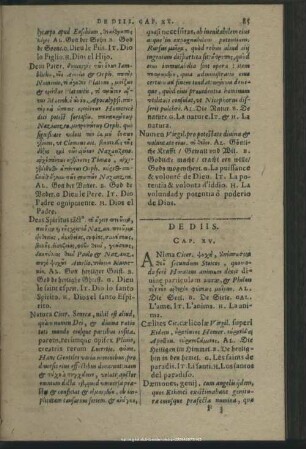 De Diis. Cap. XV
