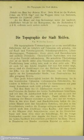 Die Topographie der Stadt Meißen