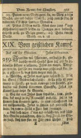 XIX. [XXIX.] Vom geistlichen Kampf