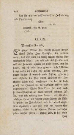CLXIX. Theuerster Freund