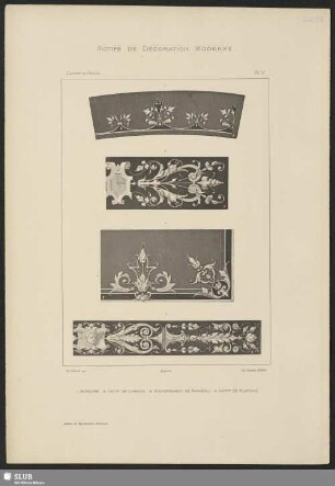 Bordure, Motif de caisson, Encadrément de panneau, Motif de plafond