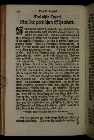 Das eilfte Capitel. Von der poetischen Schreibart.