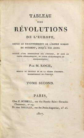 Tableau des revolutions de l'Europe, .... 2