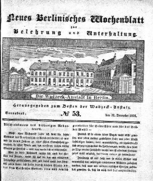 No. 53, Sonnabend, den 31. December 1831.