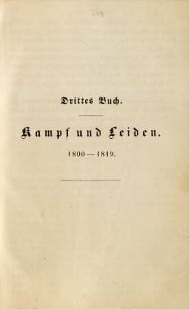 Drittes Buch. Kampf und Leiden. 1800-1819