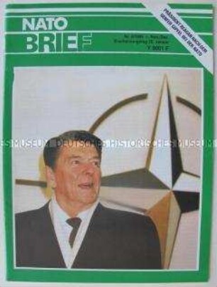 Fachzeitschrift "NATO BRIEF" u.a. über das Gipfeltreffen von Ronald Reagan und Michail Gorbatschow in Genf